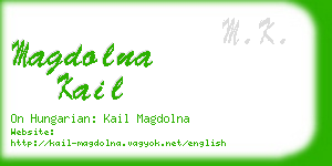 magdolna kail business card